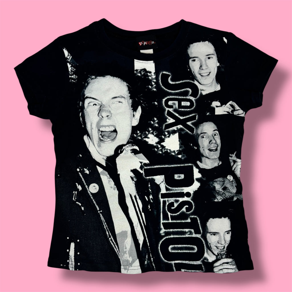 VTG Sex Pistols Monochromatic Portrait Baby Tee