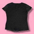 Jones New York 100% Silk Polka Dot Blouse