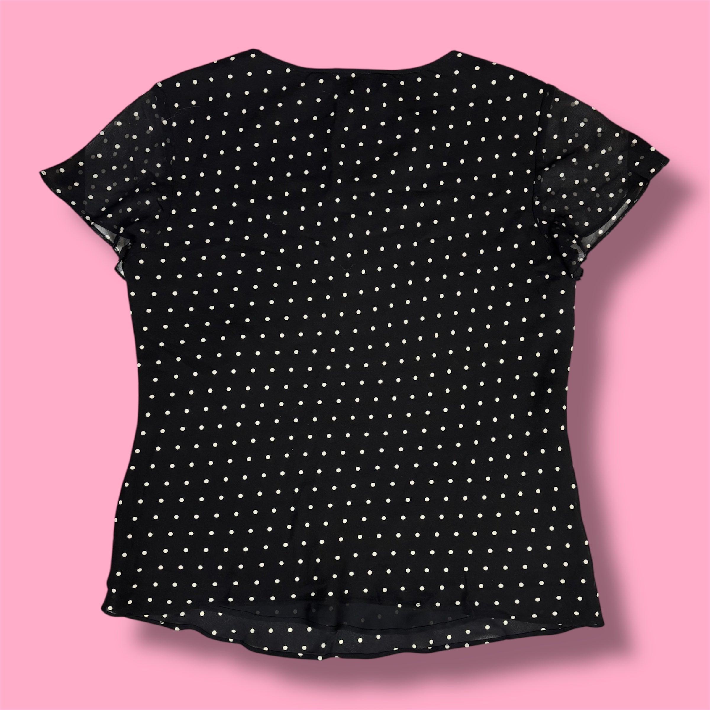 Jones New York 100% Silk Polka Dot Blouse