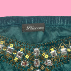 2000s Pliocene Velvet Embellished Tank Top + Bolero