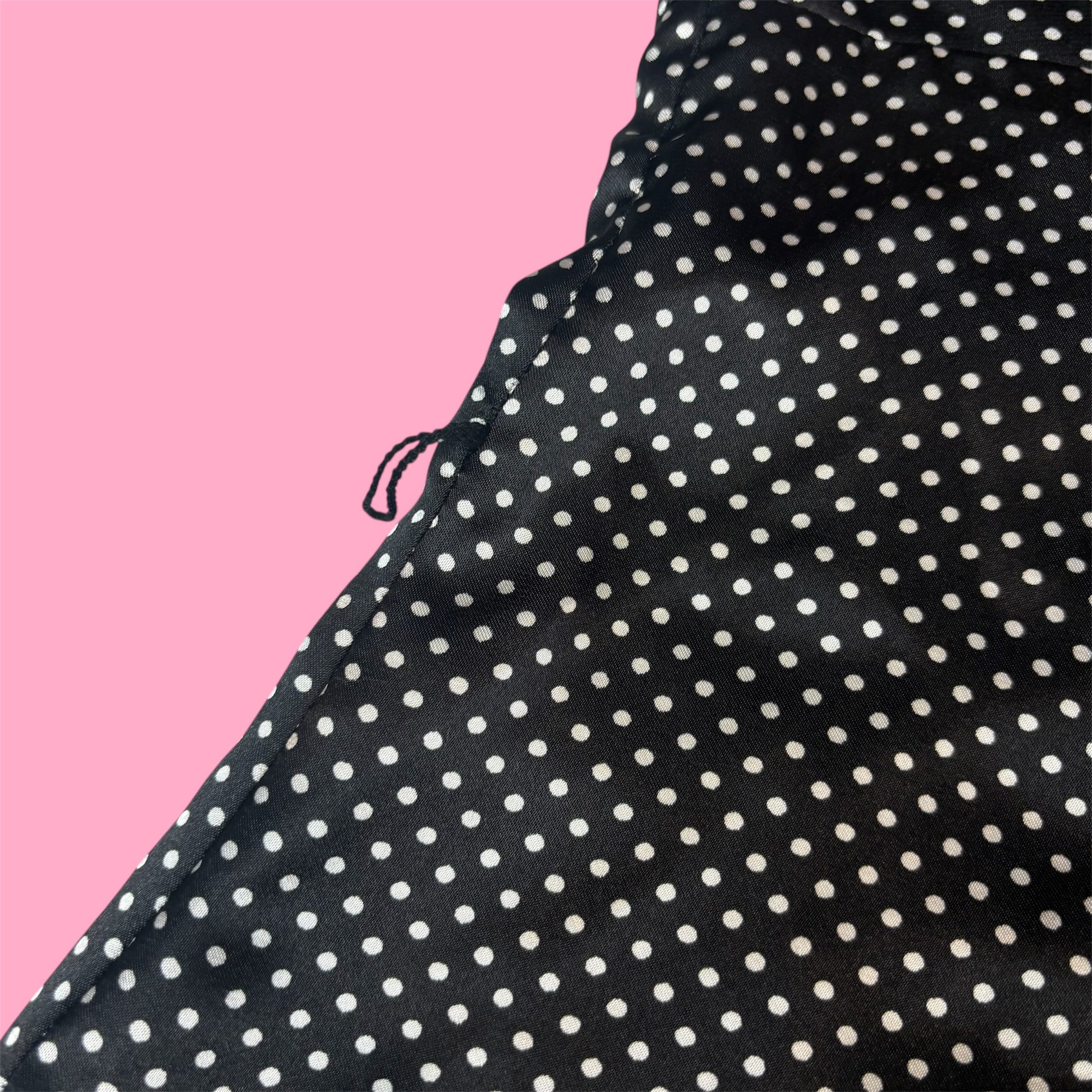 2000s Byer California Polka Dot Ruffle Blouse