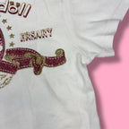 VTG Liz Lisa Doll 2nd Anniversary Glitter Graphic Baby Tee