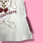 VTG Liz Lisa Doll 2nd Anniversary Glitter Graphic Baby Tee