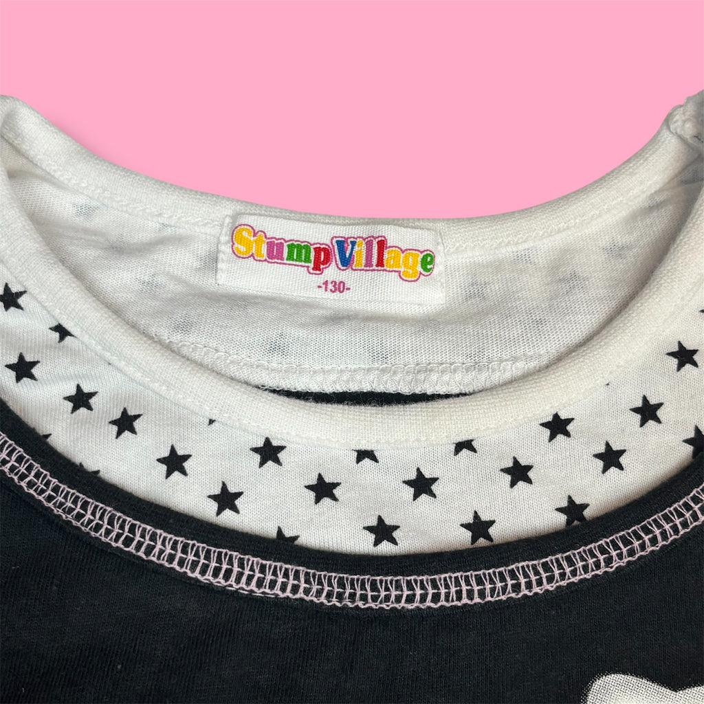 Sanrio "Stump Village" Faux-Layered Baby Tee