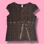 2000s Merona Lace Coquette Babydoll Top