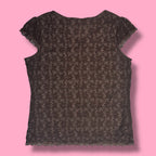 2000s Merona Lace Coquette Babydoll Top