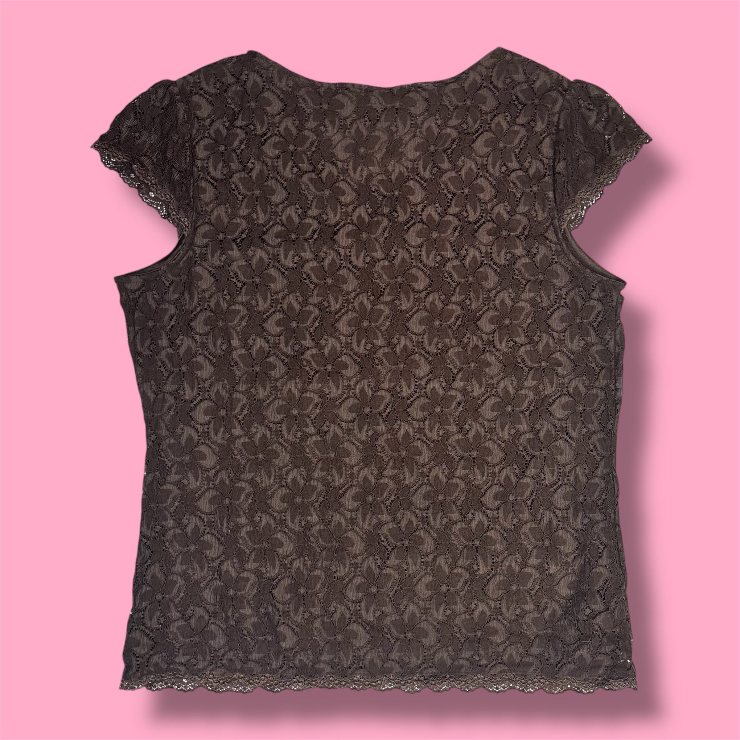 2000s Merona Lace Coquette Babydoll Top