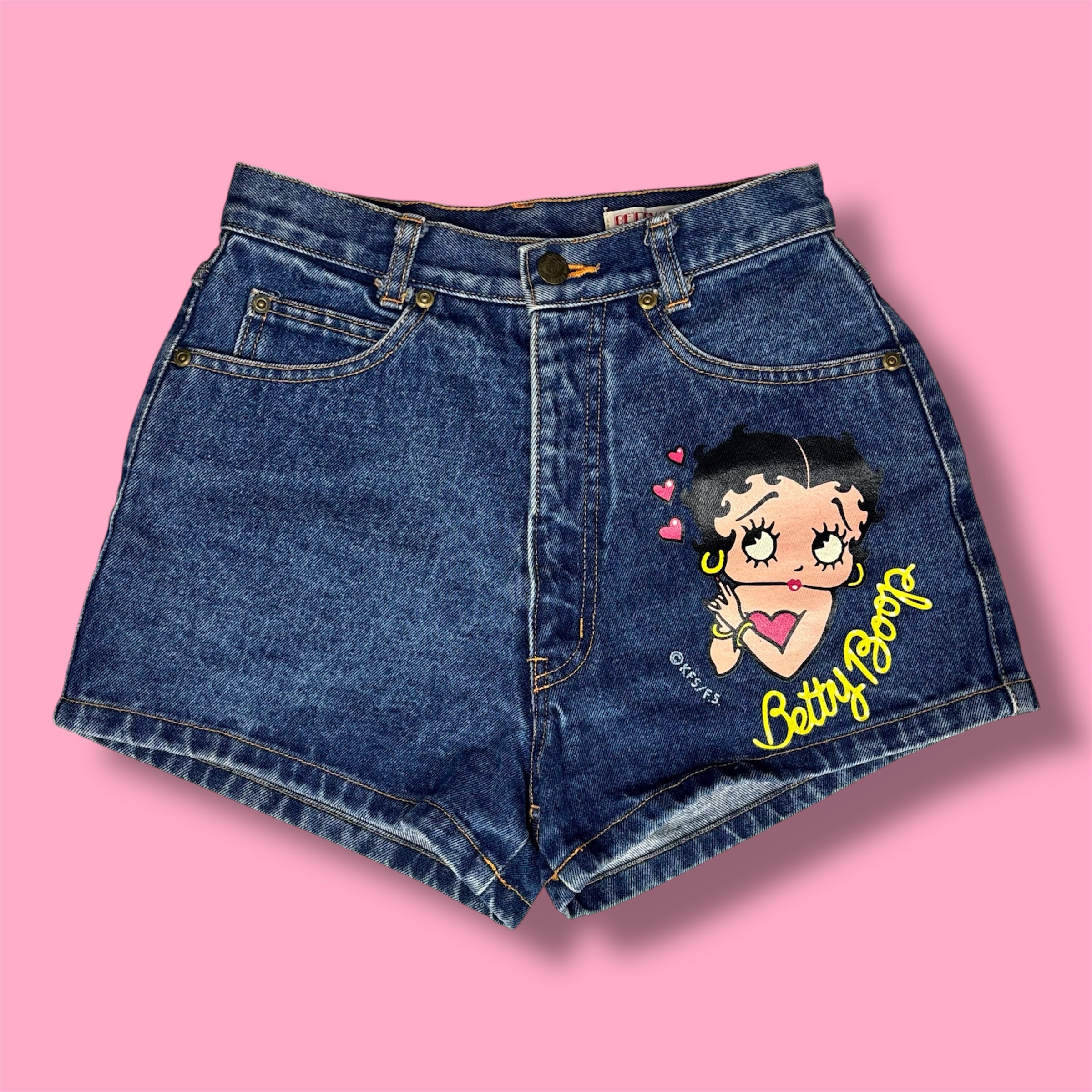 VTG Betty Boop High-Rise Denim Shorts