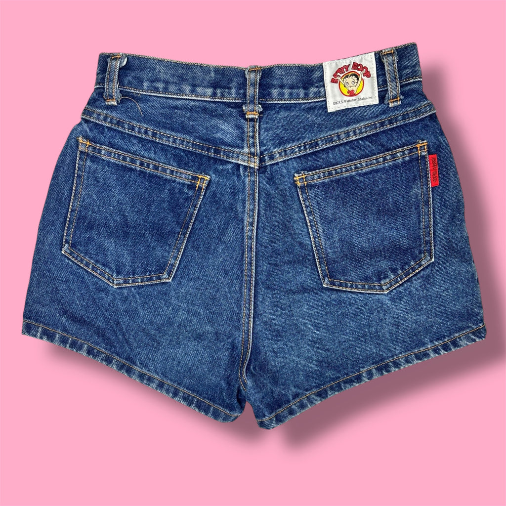 VTG Betty Boop High-Rise Denim Shorts
