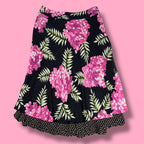 Jones New York 100% Silk Floral Layered Midi Skirt