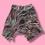 2000s Josephine Chaus Wavy Asymmetric Midi Skirt
