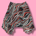 2000s Josephine Chaus Wavy Asymmetric Midi Skirt