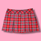 VTG Abercrombie Red Tartan Plaid Mini Skirt