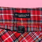 VTG Abercrombie Red Tartan Plaid Mini Skirt