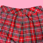 VTG Abercrombie Red Tartan Plaid Mini Skirt
