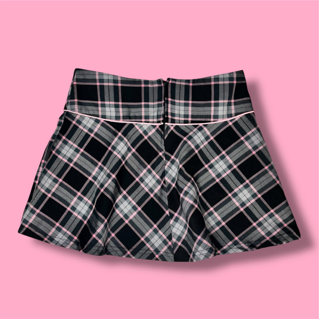 VTG Joe Benbasset Plaid Buckle Detail Mini Skirt