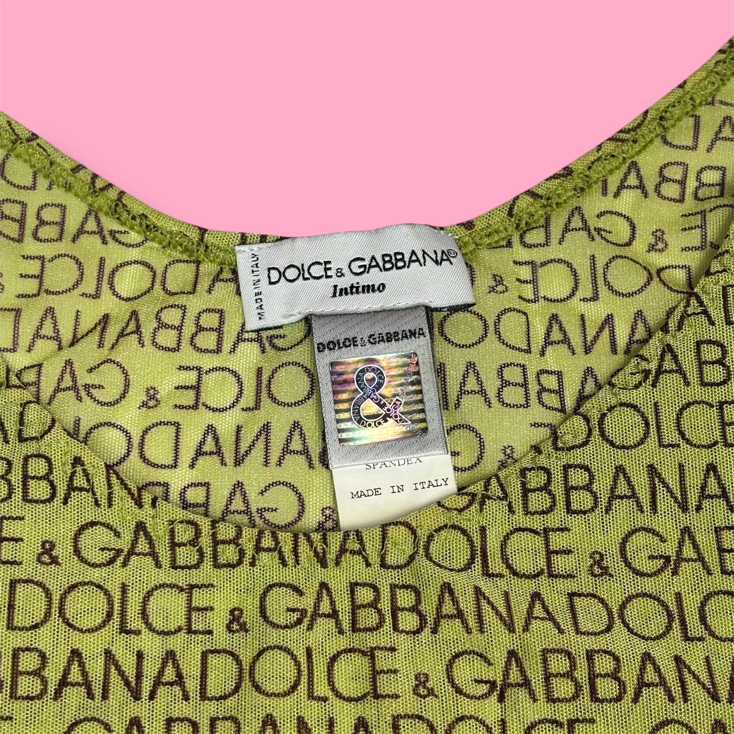 Dolce & Gabbana Intimo Micromesh Monogram Tank Top