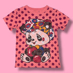 2000s Grand Ground Polka Dot Kawaii Animal Graphic