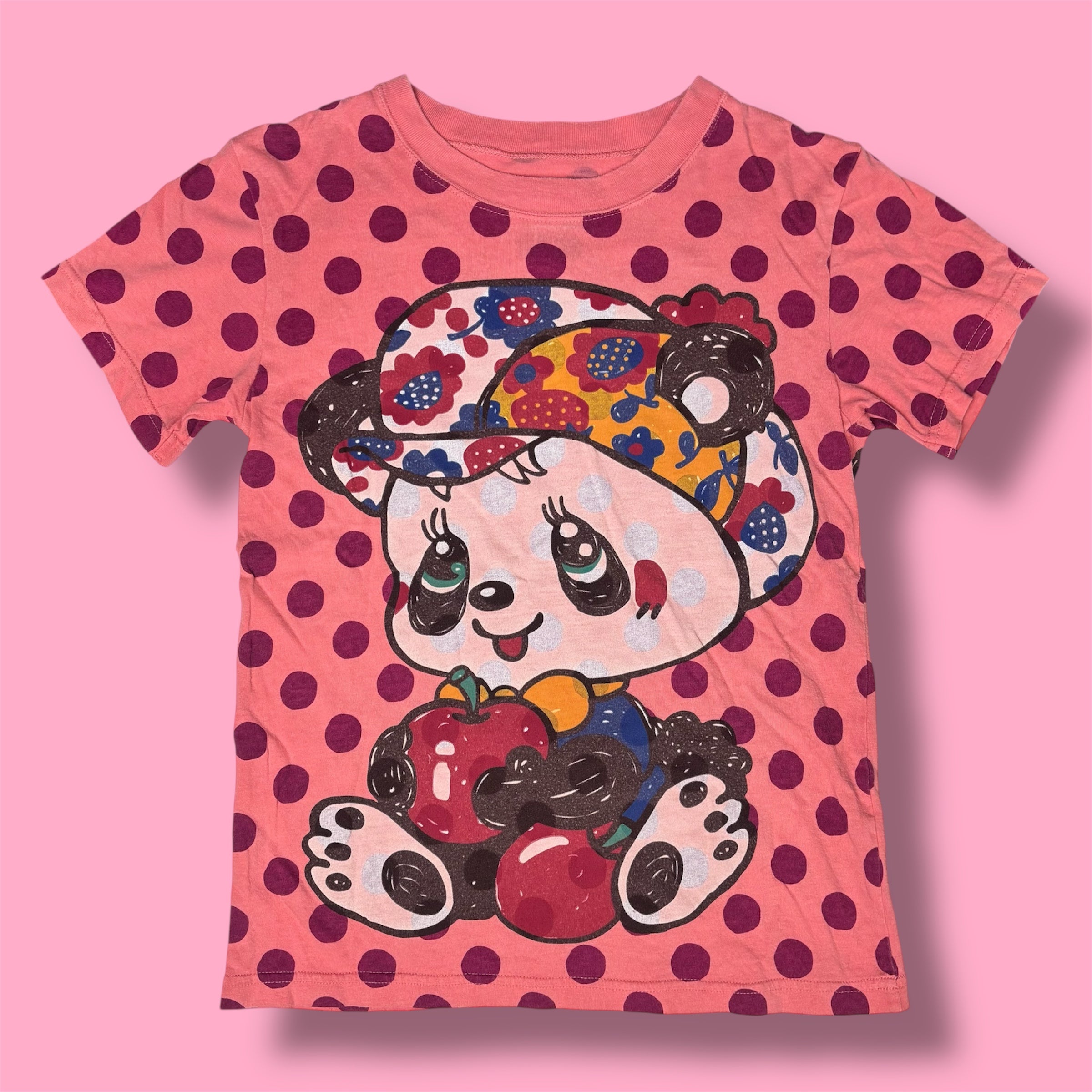 2000s Grand Ground Polka Dot Kawaii Animal Graphic
