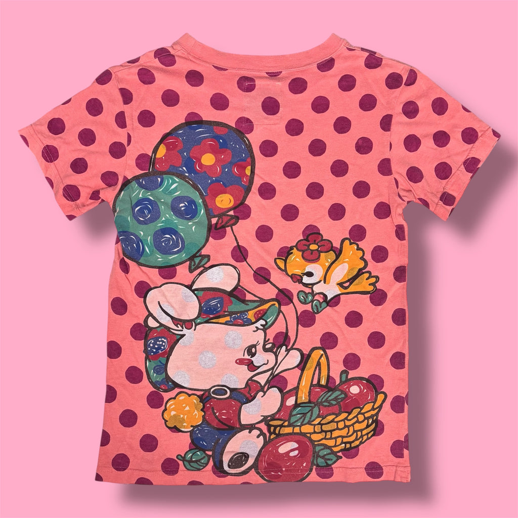 2000s Grand Ground Polka Dot Kawaii Animal Graphic