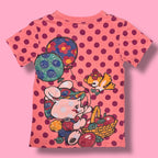 2000s Grand Ground Polka Dot Kawaii Animal Graphic