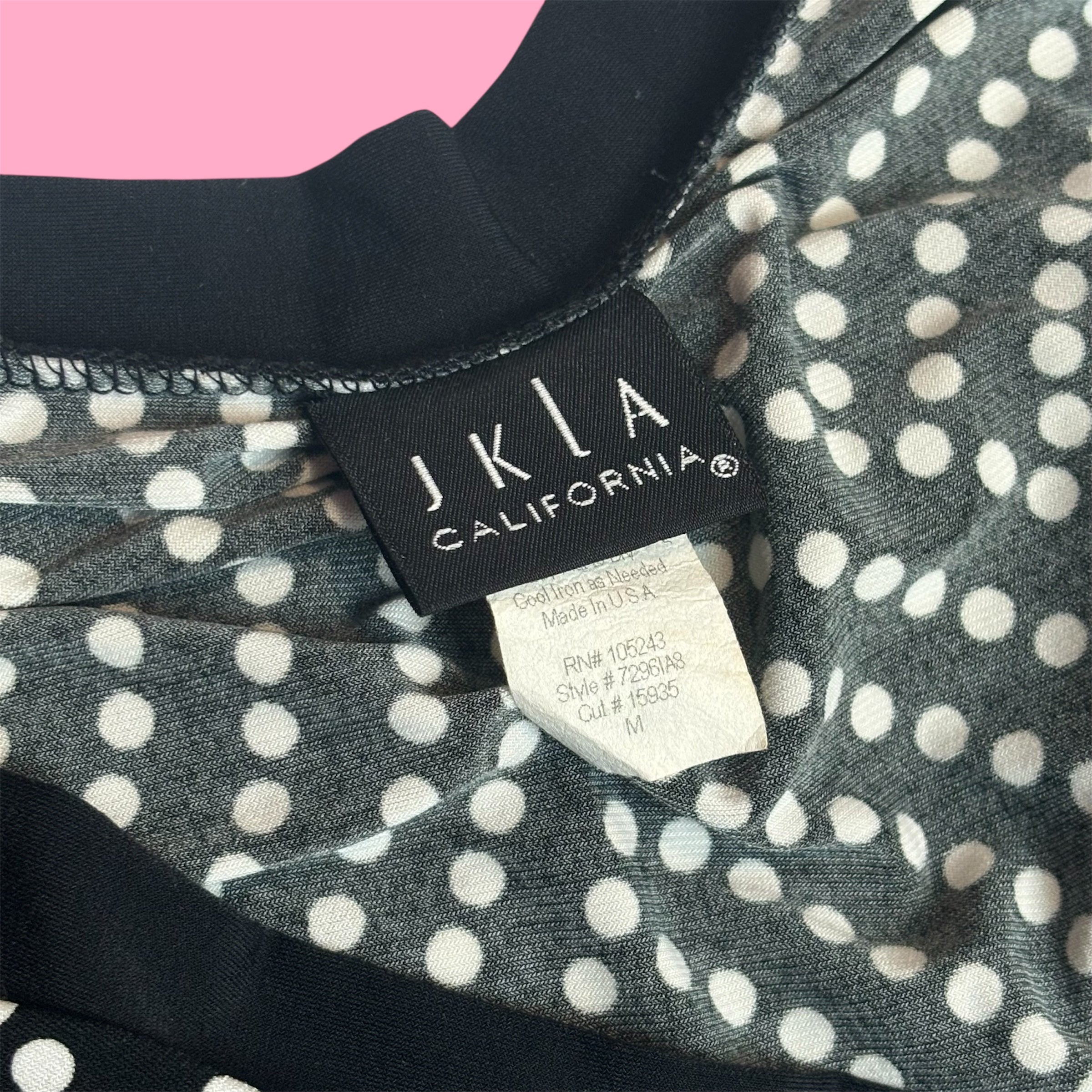 2000s JKLA California Polka Dot V-Neck Tank