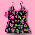 NWT Betsey Johnson Intimates Rose Print Camisole