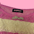 Candy Stripper Pink & Cream Striped Knit Camisole