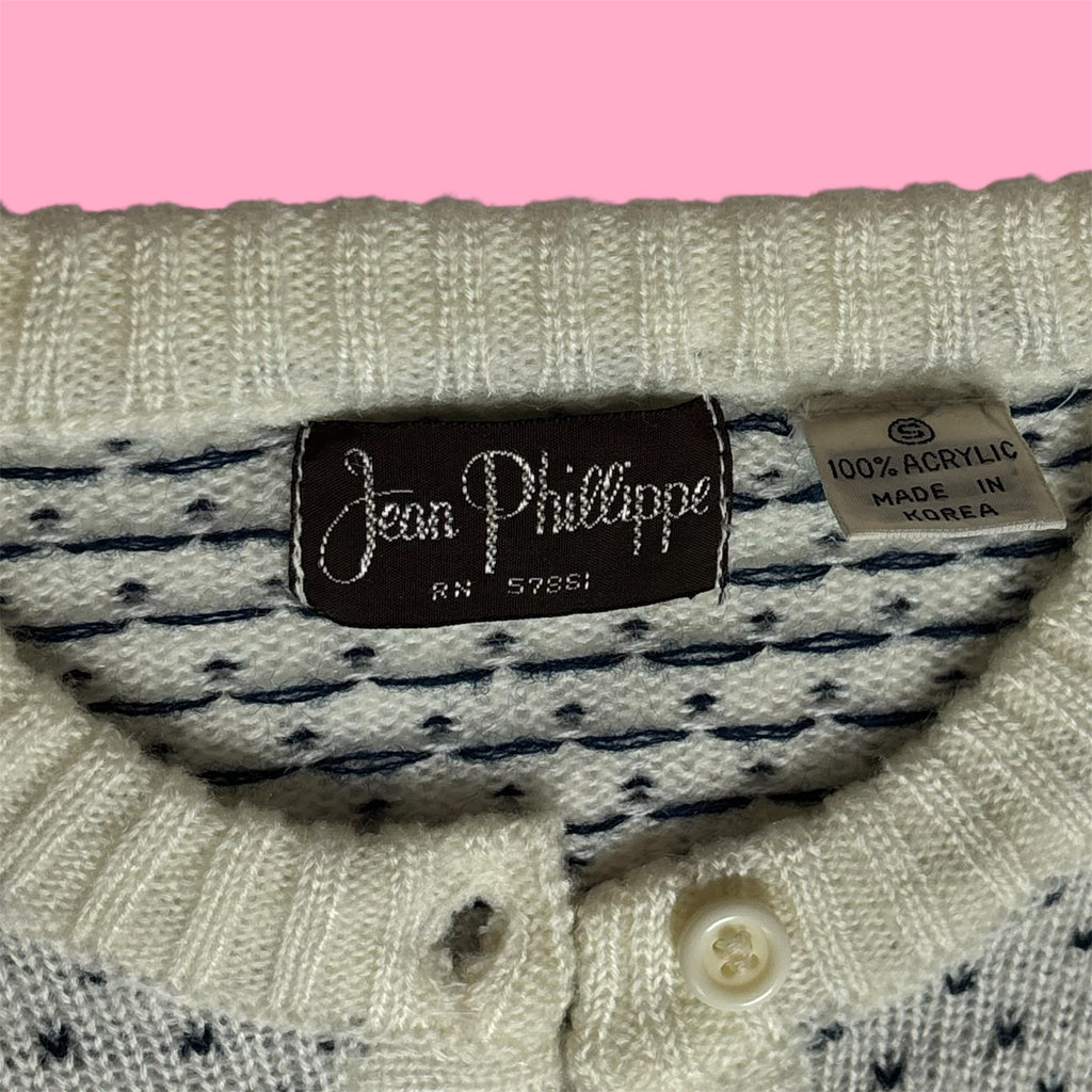 VTG Jean Phillippe Strawberry Knit Henley Sweater