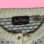 VTG Jean Phillippe Strawberry Knit Henley Sweater