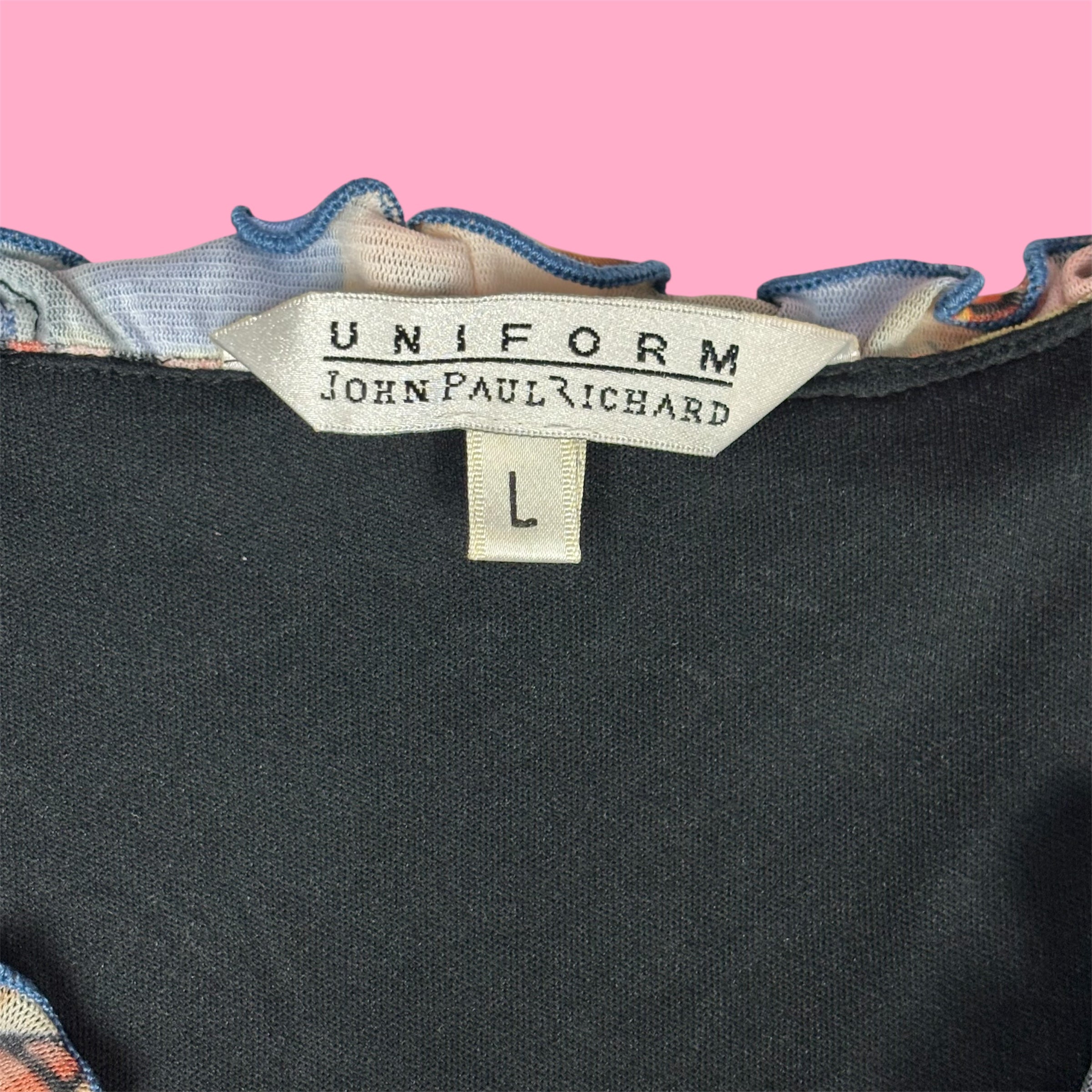 Uniform John Paul Richard Art Nouveau Inspired Mesh Top