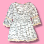 2000s Display Paris Polka Dot Crochet Top