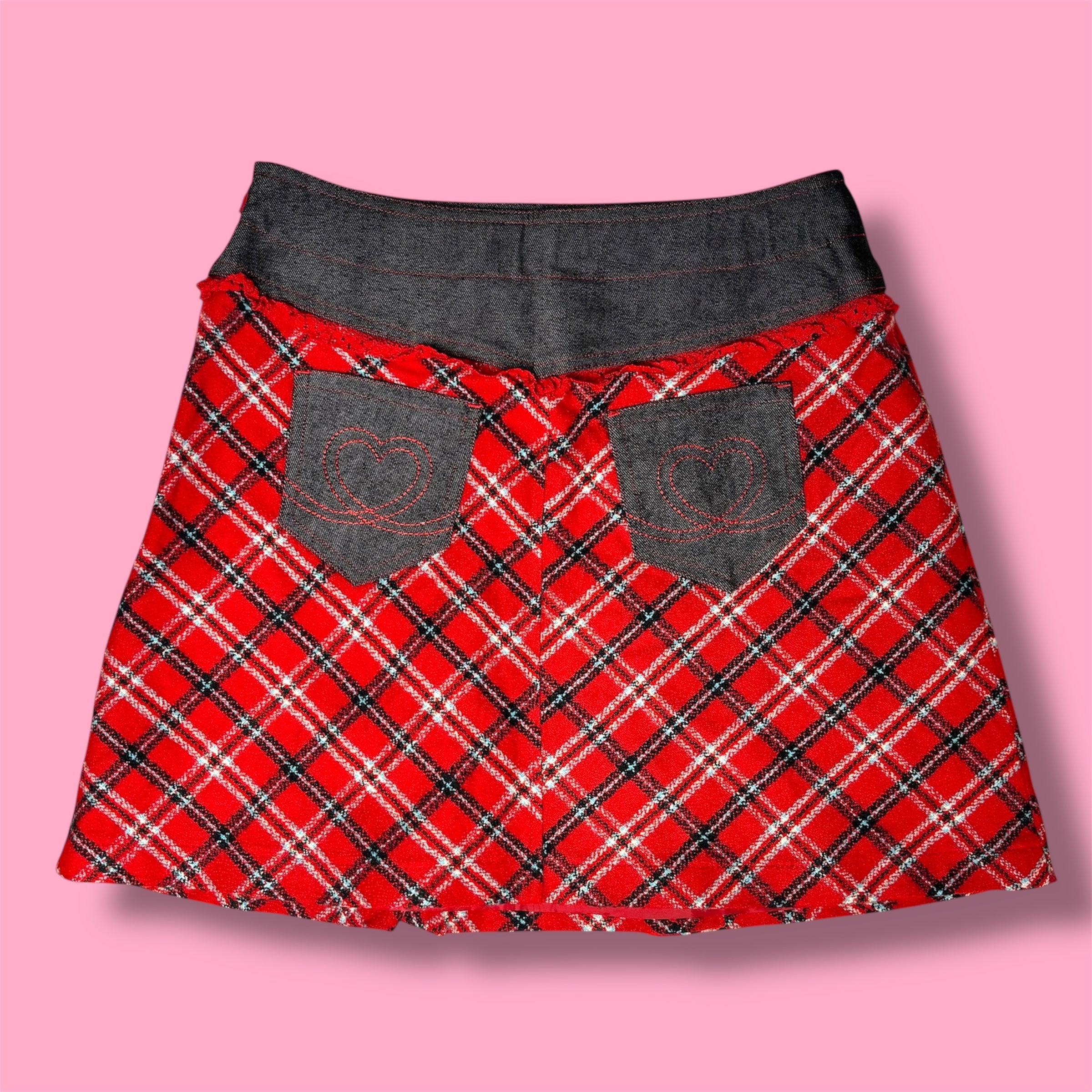 VTG Mezzo Piano Lace Up Denim Skirt