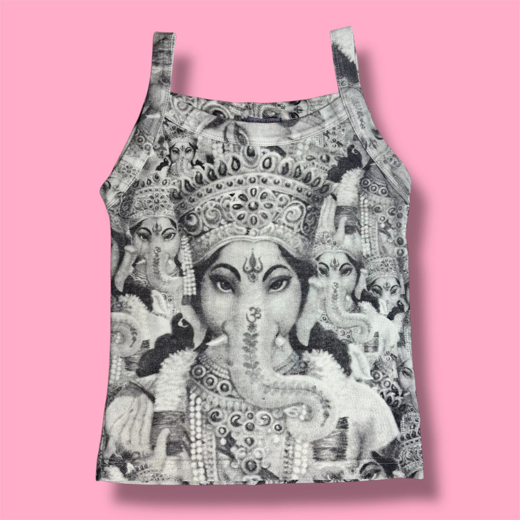 VTG Out of Time WORK Blue Label Ganesha Graphic Tank