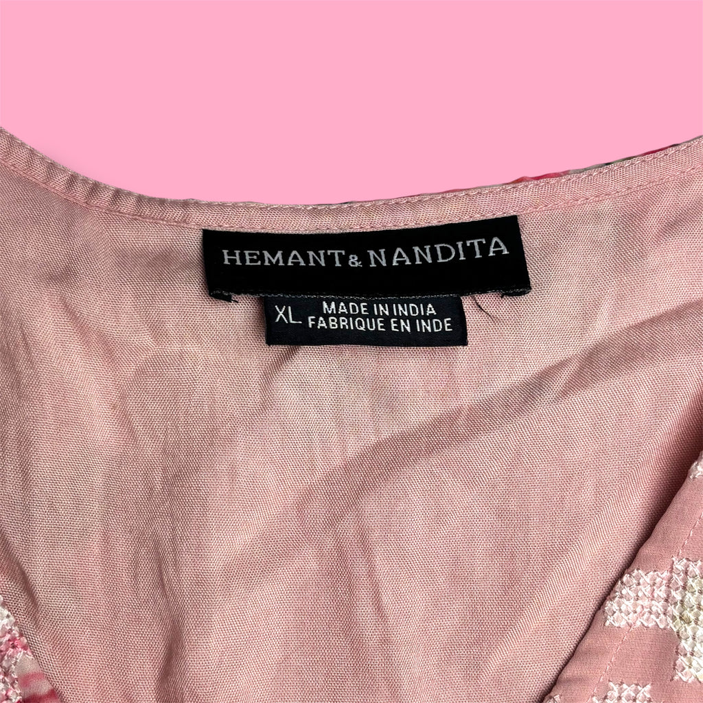 Hemant & Nandita Floral Embroidered Peplum Blouse