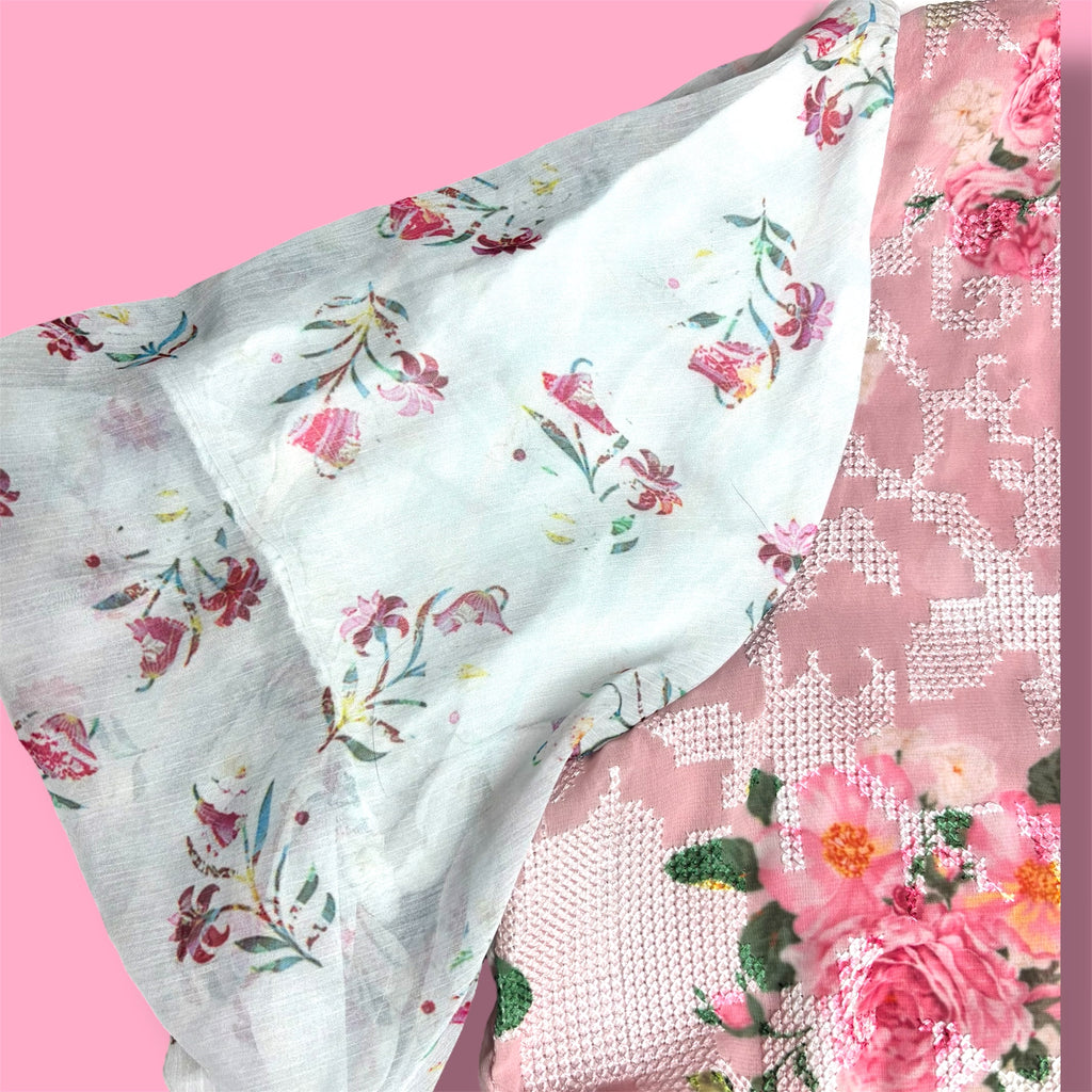 Hemant & Nandita Floral Embroidered Peplum Blouse