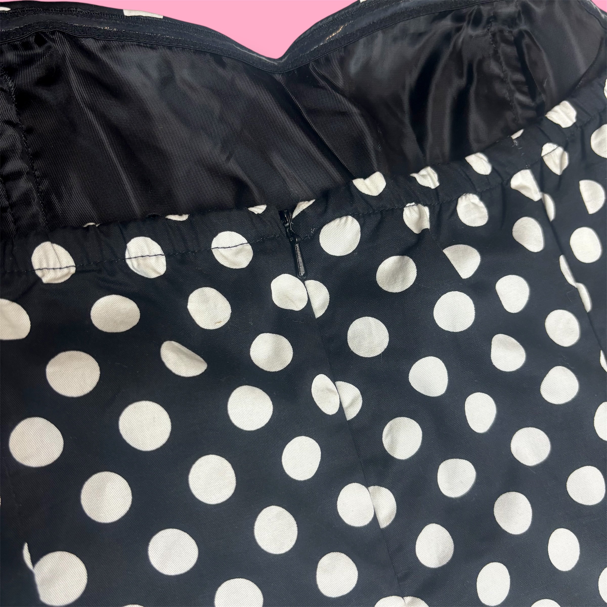 2000s Papaya Polka Dot Bubble Dress